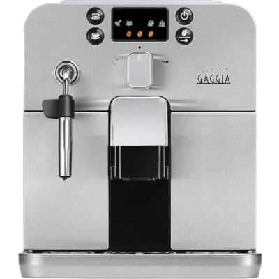 Immagine di Gaggia RI9305/01 Brera Macchina da Caffè Automatica per Espresso e Cappuccino, in Grani o Macinato, 1400W,100% Made Italy, Argento (Browny Silver)