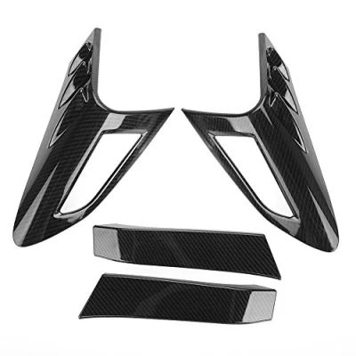 Immagine di Universale 4 pezzi in fibra di carbonio stile posteriore lampada copertura del fanale Trim con materiale durevole per Toyota CHR,Lampade e Accessori