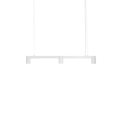 Immagine di Lampada a sospensione Arcchio Brinja, bianca, lunghezza 90 cm, 3 luci, GU10