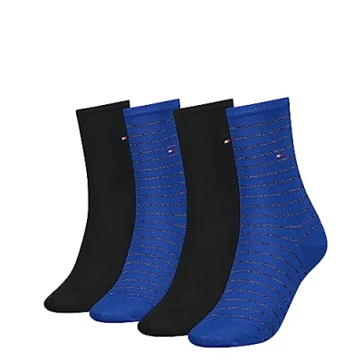 Immagine di Tommy Hilfiger CLSSC SOCK, Calzini, Donna, Nero (Black Lurex), 35 38
