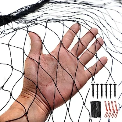 Immagine di RATSTONE rete Anti Uccelli,Rete Uccelli extra Forte Riutilizzabile,Reti per Uccelli,(5m x 30m), da 25 mm, tessuta forte, uccelli, gatti, riutilizzabile