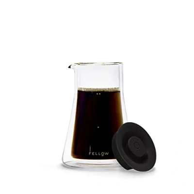 Immagine di Fellow Stagg caraffa da caffè a doppia parete Contenitore per versare mano il caffè, decanter in vetro borosilicato soffiato mano, trasparente 600 ml