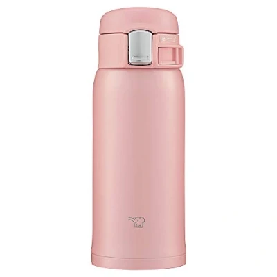 Immagine di Zojirushi SM SF36 PA Borraccia in acciaio inox, per bere direttamente, apertura con un solo tocco, 360 ml, rosa