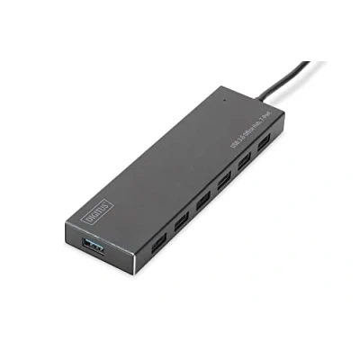 Immagine di Digitus DA 70241 1 7 Porte Hub USB 3.0 Contenitore in alluminio Nero