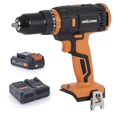 Immagine di Evolution Power Tools R13CMB Li Trapano combinato cordless con velocità variabile Include cinghia gancio, batteria 2 Ah e caricabatterie
