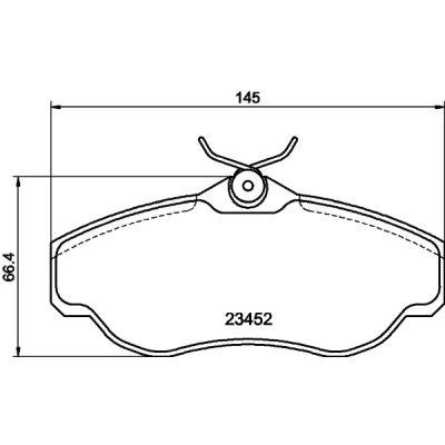 Immagine di HELLA 8DB 355 009 531 Kit pastiglie freno Non predisposto per contatto segnalazione usura con bulloni pinza LAND ROVER: Discovery 2