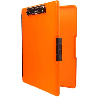 Immagine di Dexas 3517 804 Slimcase 2 Portablocco con Apertura Laterale, Arancione Fluo, 12.5&quot; x 9.5&quot;