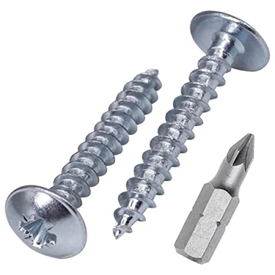 Immagine di Confezione da 100 viti per legno in acciaio zincato, 3,0 x 20 mm, metallo, testa a capriata modificata, autofilettante (100, mm)