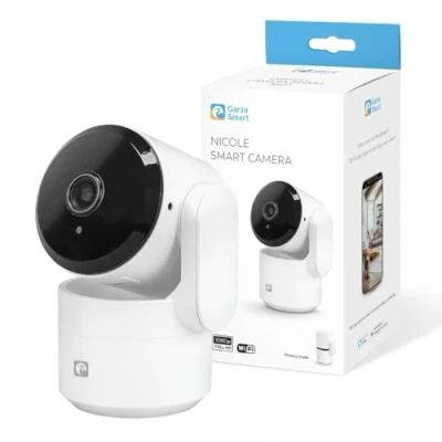 Immagine di Garza Smart Telecamera di Sorveglianza Interna Intelligente a 360 IP WiFi 2.4GHz, 1080 HD, Visione Notturna, Rilevamento Movimento, Modalità Privacy, Controllo Remoto tramite App