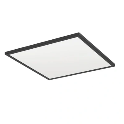 Immagine di Eglo connect.z Rovito Z Plafoniera LED per bagno, Smart Home, uso con ZigBee, app e controllo vocale Alexa, luce bianca calda fredda, RGB, dimmerabile, nera, IP44, 50 x cm
