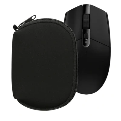 Immagine di kwmobile Custodia Mouse Wireless Compatibile con Logitech G305 Lightspeed Neoprene Astuccio Porta PC Gaming Nero