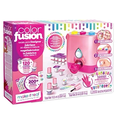 Immagine di Make It Real 2902561 Color Fusion Polish Designer, DIY, Creative Kit Designs Yourself, Children&#039;s Nail Varnish Water Based