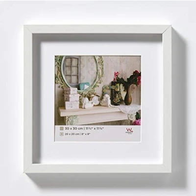 Immagine di walther design bianca 20 x cm con passe partout, cornice in legno di Stoccolma EA222W