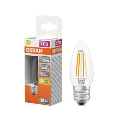 Immagine di OSRAM 4099854467066 LED (monocolore) ERP D (A G) E27 3.4 W Bianco caldo (Ø x A) 35.00 mm 1 pz.