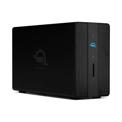 Immagine di OWC Gemini Dock Thunderbolt e enclosure di archiviazione esterna RAID a doppio bay per unità SATA o U.2 da 2,5 3,5 pollici