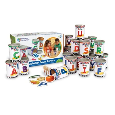 Immagine di Learning Resources Barattoli di zuppa per classificare con alfabeto