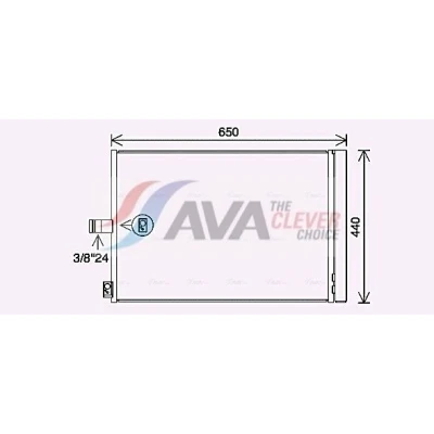 Immagine di PRASCO MS5700D Condensatore con essiccatore 13mm Alluminio 646mm R134a