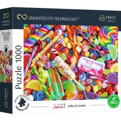Immagine di Trefl Prime Puzzle Uft Color Splash: Lollies &amp; Candies 1000 Elementi, Cartone Più Spesso, Bio, Dolci Colorati, Lecca Lecca, Caramelle, Gelato, Arcobaleno, Intrattenimento Creativo