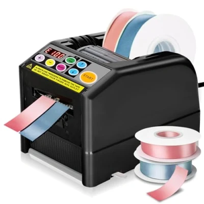 Immagine di macchina da taglio a nastro, dispenser automatico di nastro 6 60 mm larghezza 999 lunghezza massima taglio, per elettrico,