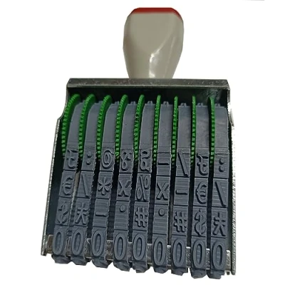 Immagine di WANLIAN timbro digitale,timbro a rullo con numero data segno digitale personalizzato,Timbro numerico regolabile,Inchiostrazione separata,Dimensione stampa 53 x 7 mm(9cifre)