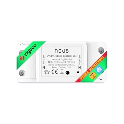 Immagine di NOUS Interruttore ZigBee L6Z Alexa domestico intelligente Tuya con timer wireless a led fai da te Relè luce 230v Assistente Google Home ZigBee2MQTT