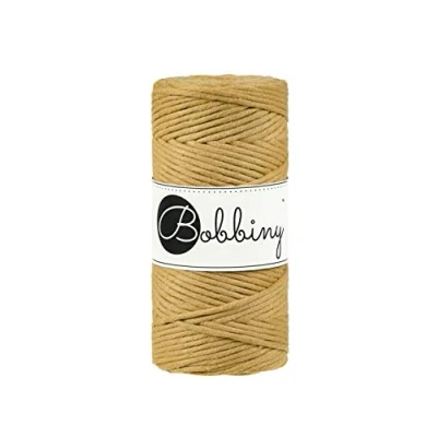 Immagine di Bobbiny Filato macramè, 3 mm, 100 m, colore mustard