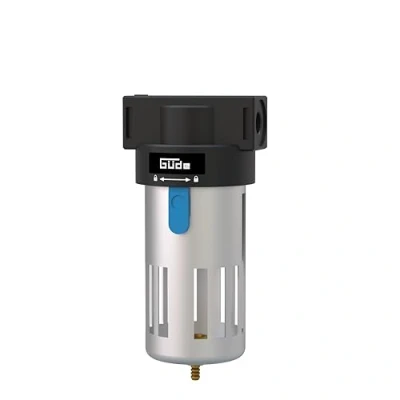 Immagine di Güde Filtro separatore acqua 1/4 (filettatura di collegamento IG 1/4&quot;, massima pressione esercizio 10 bar, per montaggio su compressori/tubi dell&#039;aria compressa, con valvola scarico)