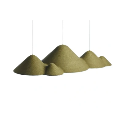 Immagine di LOOM DESIGN Lampada a sospensione LED Panorama verde/nero in feltro 106