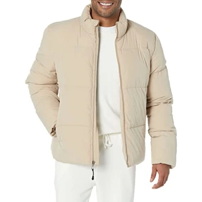 Immagine di Amazon Essentials Piumino con Collo a Lupetto (Disponibile in Taglie Extra Forti) Uomo, Tan, XL