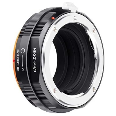 Immagine di K&amp;F Concept Lente Mount Adattatore Manuale Fuoco: Compatibile con Nikon F(G Type) a Corpo Fotocamera Micro Quattro Terzi(M4/3)