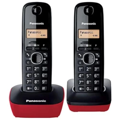Immagine di Panasonic KX TG1612SPR Telefono cordless, Nero/ Rosso, Versione spagnola