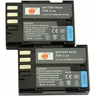 Immagine di DSTE 2 Pacco Ricambio Batteria per Pentax D LI90 K 01 3 3II 5 52K 5II 5IIs 7 7D645D 645Z