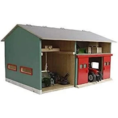 Immagine di Kids Globe 610816 Workshop with Storage Space (1:32 Scale, Hinged Roof, Movable Gates, Dimensions 41 x 54 32 cm, Without Toy Figures and Accessories)