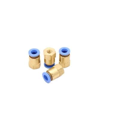 Immagine di Raccordo a innesto pneumatico con filettatura interna M5 su 6 mm, 4 pezzi, collegamento push in, qualità industriale (M5 mm)
