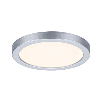 Immagine di Paulmann 93033 Pannello LED Lampada da Incasso Areo VariFit IP44 Bianco Caldo 118mm Tondo incl. 1x6,5 Watt Cromo Opaco plastica 3000 K 6.5 W, Chrome Matt, 550lm