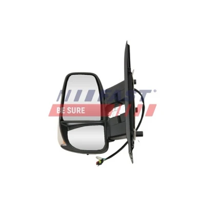 Immagine di Specchietto retrovisore esterno Fast FT88377 Sx nero elettrico termico, con sensore temperatura, Braccio specchio corto