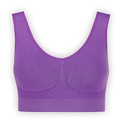 Immagine di UnsichtBra Donna Set di 3 Reggiseni Brassiere Senza Ferretto Ultra Confortevole e Invisibile Anti Sudore Cuciture Elasticizzato Traspirante Nero, Bianco, Beige Lingerie Cotone