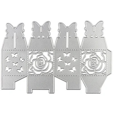 Immagine di Ideen mit Herz Fustella Stencil per fustellatura Cartella fustellare creare scatole regalo 16,3 x 11 cm Compatibile con macchine fustellatrici più diffuse