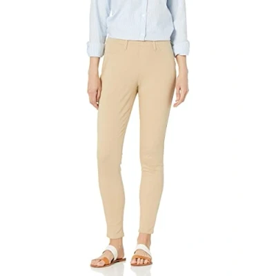 Immagine di Amazon Essentials Jegging in Maglia Elasticizzata Senza Zip (Disponibile Taglie Forti) Donna, Marrone Kaki, L Lungo