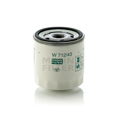 Immagine di MANN FILTER W 712/43 Filtro olio 3/4 16 UNF con una valvola blocco arretramento ad avvitamento FORD: ESCORT 4, FIESTA 3, 6