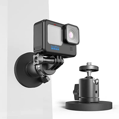 Immagine di SUREWO Supporto magnetico per fotocamera Go Pro, girevole a 360, compatibile con GoPro Hero 13 12 11 10 9 8 7 6 5 nero, DJI Osmo Action Pro/4/3, Crosstour/Campark/AkASO e molto altro ancora