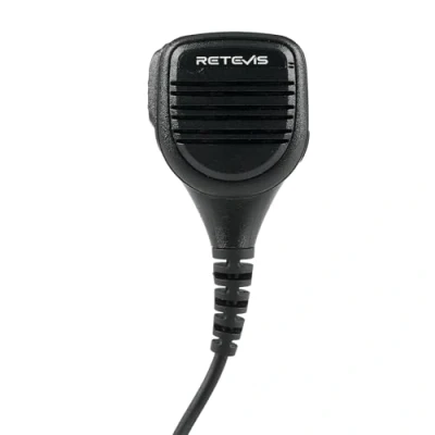 Immagine di Retevis RS112 Walkie Talkie Altoparlante Microfono 2 Pin IP54 Impermeabile con 3.5mm Auricolare Jack Compatibile Ricetrasmettitore RT24 RT22 RT27 RT5 RT5R Baofeng UV 5R BF 888S (1 Pezzo)