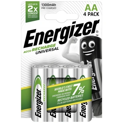 Immagine di Energizer Universal HR06 Batteria ricaricabile Stilo (AA) NiMH 1300 mAh 1.2 V 4 pz.
