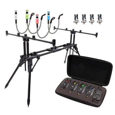Immagine di Set di Poggiacanne Ultimate 4 canne Kit carpfishing