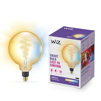 Immagine di WiZ 871869978683001 LED (monocolore) ERP G (A G) E27 6 W = 25 Da bianco caldo a neutro controllo con app 1 pz.