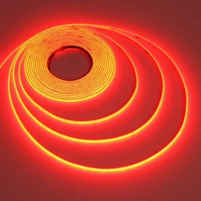 Immagine di TOPAI 24V Striscia LED COB Rosso 5mm Ultra Sottile, Strip 5 Metri Alta Luminosità 400LED/M CRI 90+, Strisce Adesive Flessibile Dimmerabile Tagliabile (Solo LED)