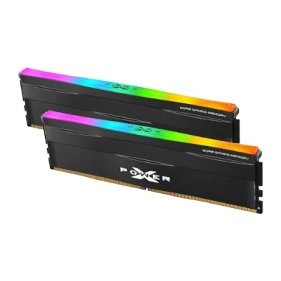 Immagine di Silicon Power DDR5 32GB (2x16GB) RGB 6000MHz (PC5 48000) 288 pin CL30 1.35V UDIMM Desktop Memory Module RAM SP032GXLWU60AFDF Black