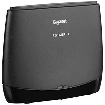 Immagine di Gigaset Repeater HX Amplificatore di portata per una connessione telefonica stabile, compatibile con stazioni base DECT, router e portatili HX, Nero
