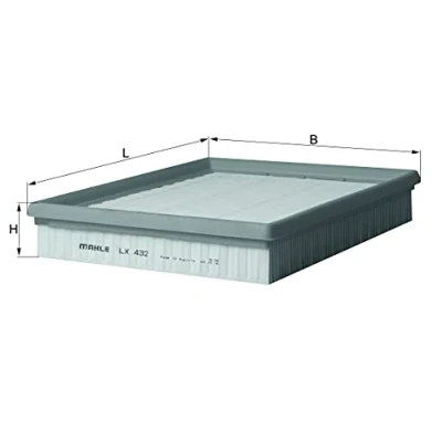 Immagine di MAHLE ORIGINAL LX 432 filtro aria 41,9 213 253,0 Cartuccia OPEL: Omega A Sedan
