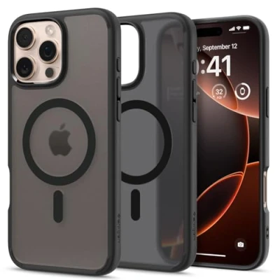 Immagine di Spigen Cover per iPhone 16 Pro Max, Ultra Hybrid MagFit, Compatibile con MagSafe Frost Black